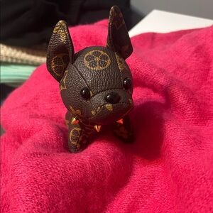 Designer Brown and Gold Dog Key Holder